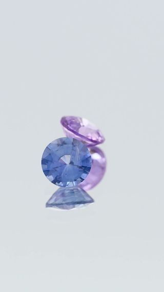 Natural Lilac & Blue Sapphire Pair Unheated thumbnail 7